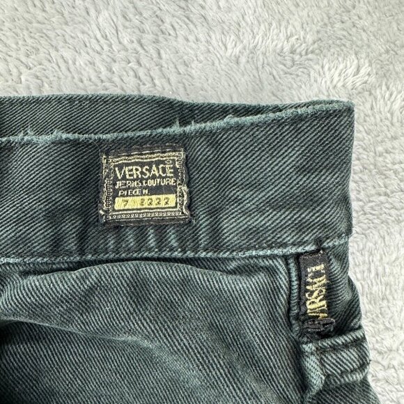 Versace Green Jeans Couture Women’s Size 29x28 Zipper Fly Denim - Picture 7 of 15